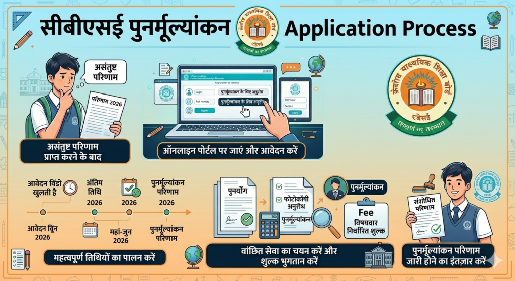 cbse re-evaluation 2026 process. 