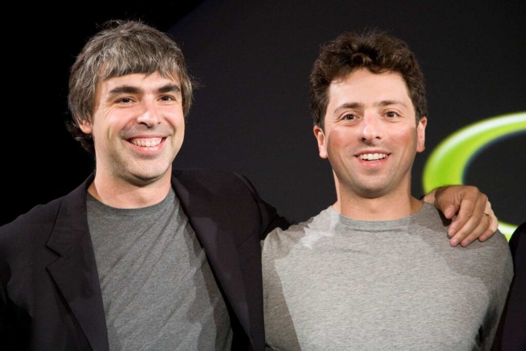 Larry Page and Sergey Brin, founder of Google